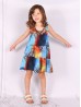 Kids Super Soft Bow Tie Shoulder Slip Fashion Dress (6-10  Yrs)